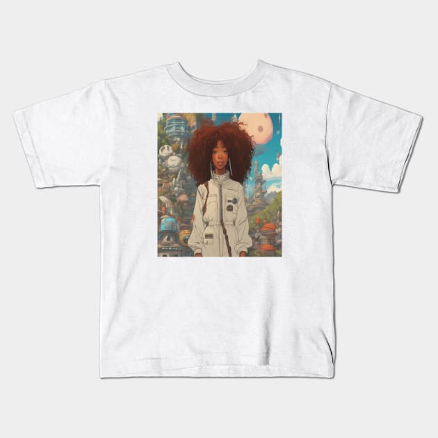 sza Kids T-Shirt by PlushFutura